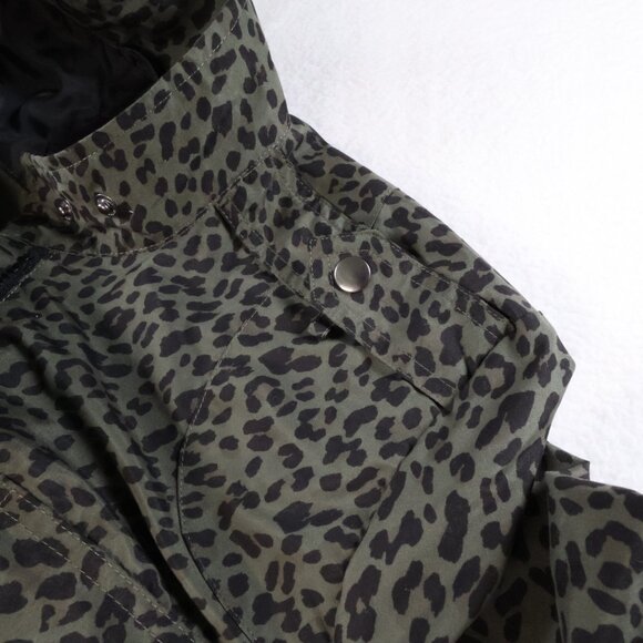 Vigoss Leopard Print Anorak Utility Cargo Outfitted Women L Olive Jacket NWT - Picture 7 of 12
